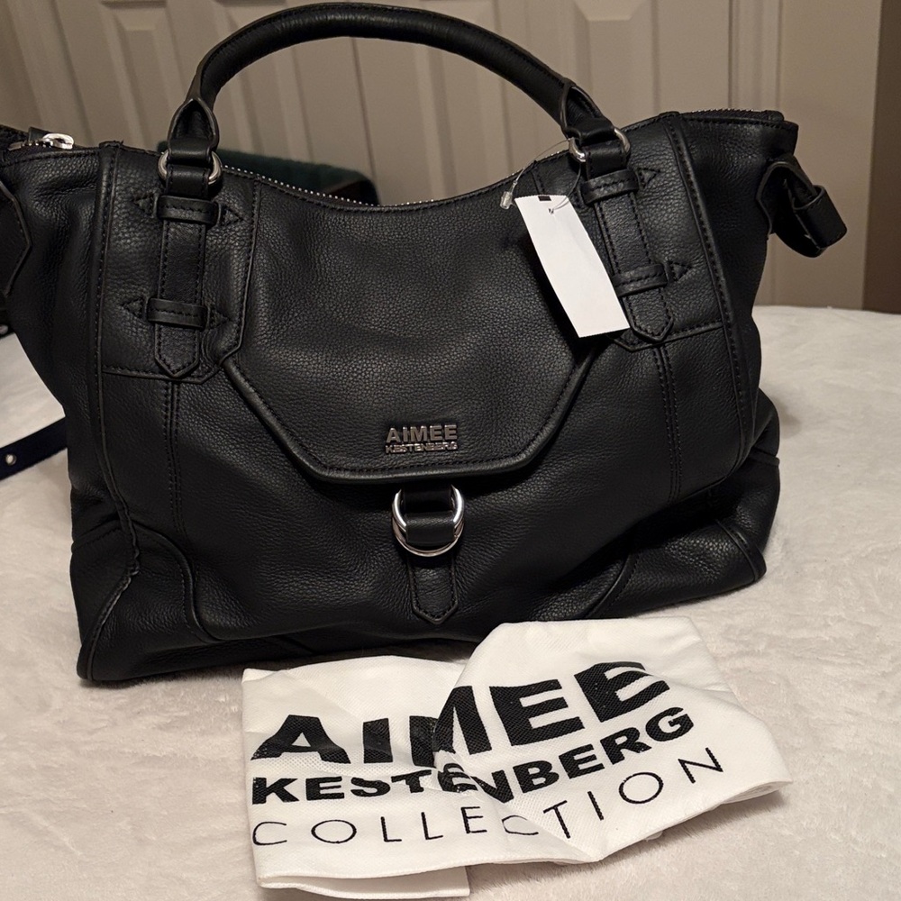 Aimee Kestenberg Black Leather Tote